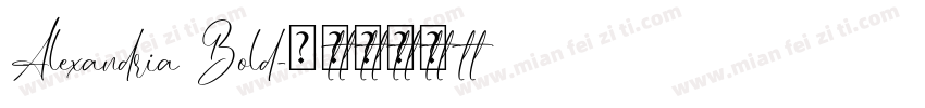 Alexandria Bold字体转换